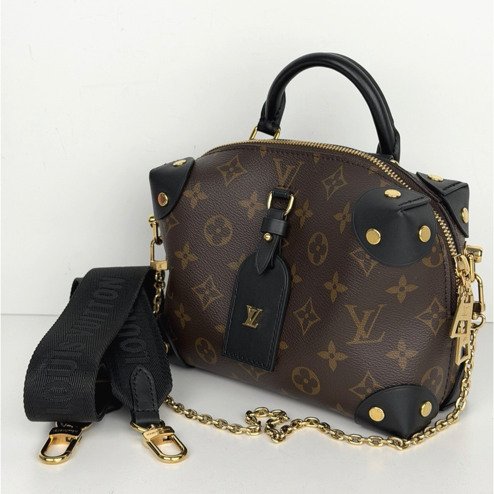Louis Vuitton Petite Malle Souple Handbag in Monogram Canvas and Leather NFC D8